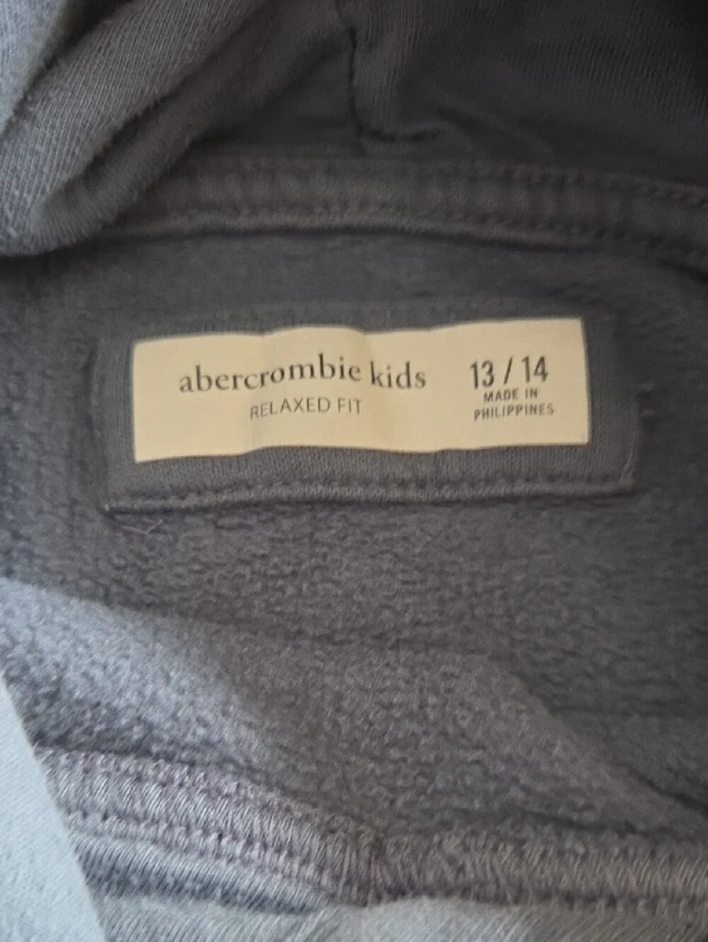 Abercrombie Kids Boys Hoodie - Slate Blue Gray Sz 13 / 14